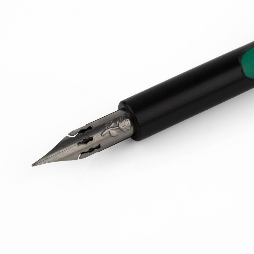 Brause Rose Classic Pump Pen closeup on white background