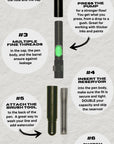 Infographic listing key features of our Sketch Nib Classic Pump Pens