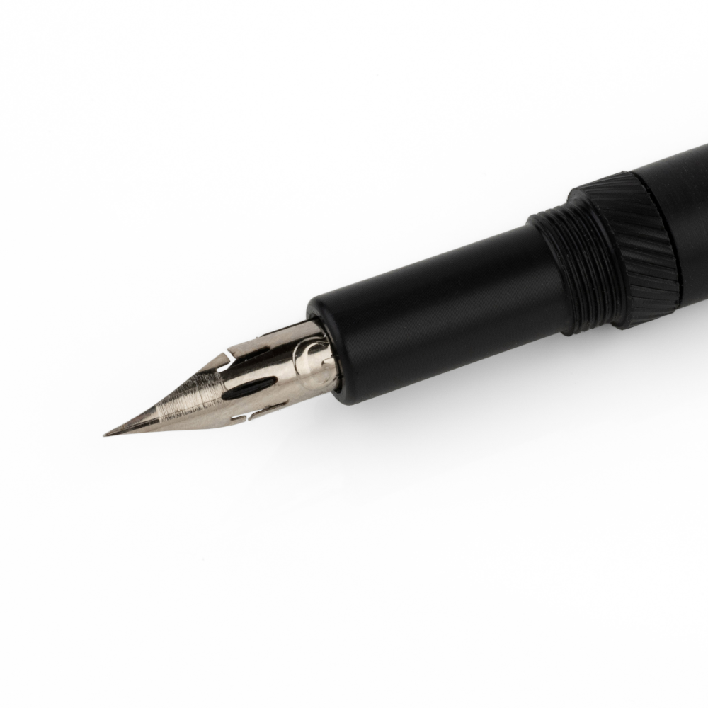 Manga G Zebra Classic Fountain Pen from Classic Fountain Pen set closeup on white background