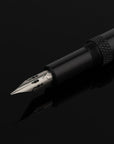 Brause Rose Classic Fountain Pen Closeup on Black Background