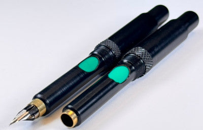 Two Classic Pump Pens fitted with overfeed collars