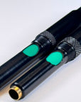 Two Classic Pump Pens fitted with overfeed collars